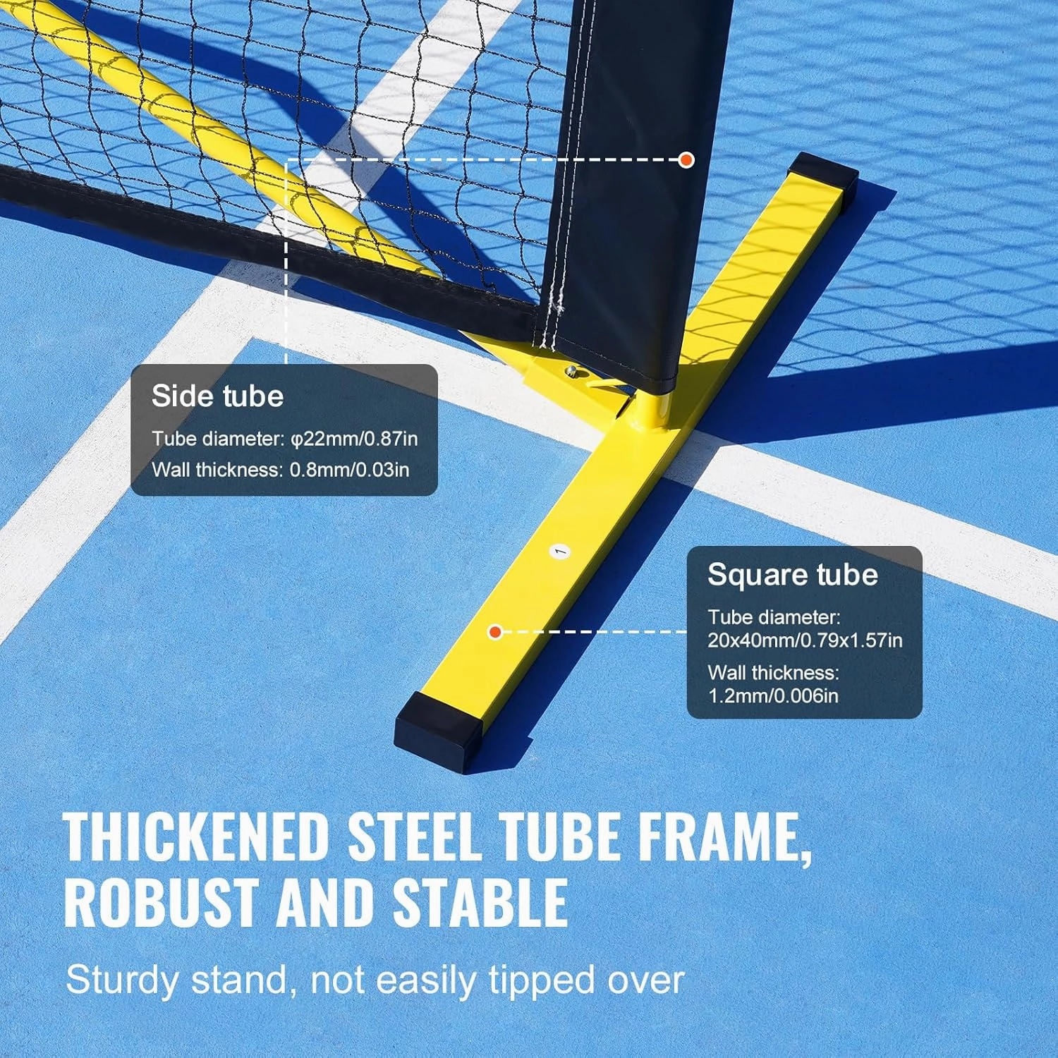 VEVOR Portable Pickleball Net System, 22FT Regulation Size Net