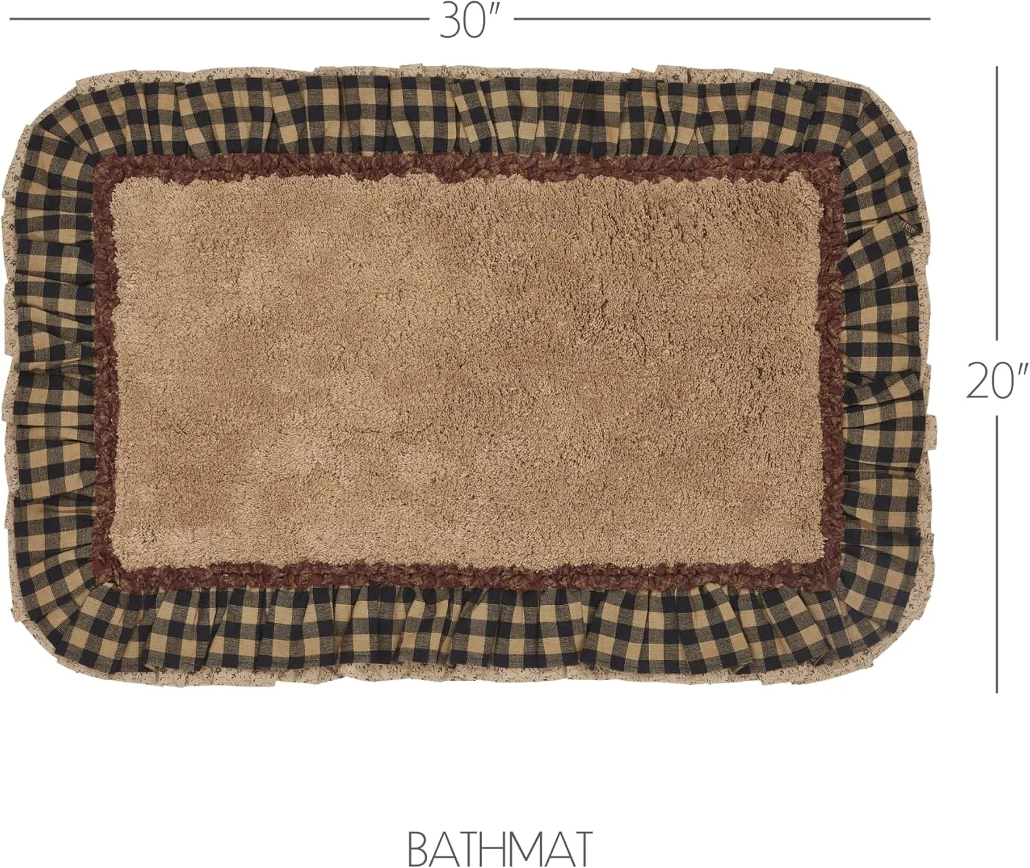 VHC Brands Maisie Bath Mat, 20x30