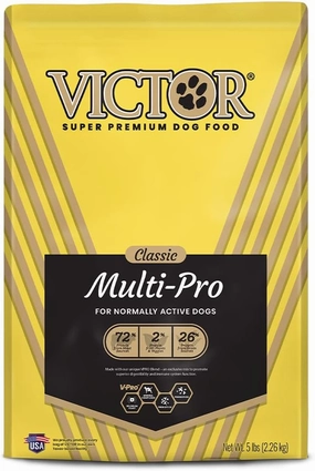 VICTOR Super Premium Dog Food – Multi-Pro Dry Canine Food – Gluten Free Dog Kibble with Beef, Chicken and Pork Protein for Normally Active Dogs – All Breeds and All Life Stages, 5 lb