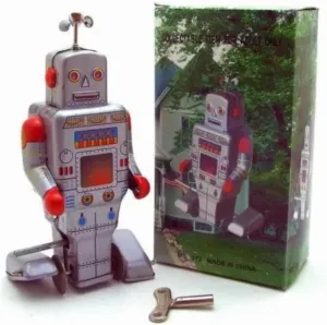 Vintage Style Tin Toys Wind Up Toy Robots Iron Metal Models Action Figure Home Decoration Craft MS372 Walking Robot