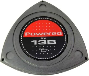 VMS RACING GUNMETAL ROTARY OIL CAP with Powered by 13B Emblem in CNC Machined Billet Aluminum Compatible with Mazda Wankel RX-7 RX7 GSL-SE FC FD 1974-1992