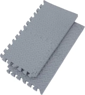 VOSAREA 4pcs Foam Puzzle Gym Tiles Soft Interlocking Exercise Mats for Noise Reduction Floor Protection for Home Gym Units Appliances and Scratch Resistant Flooring