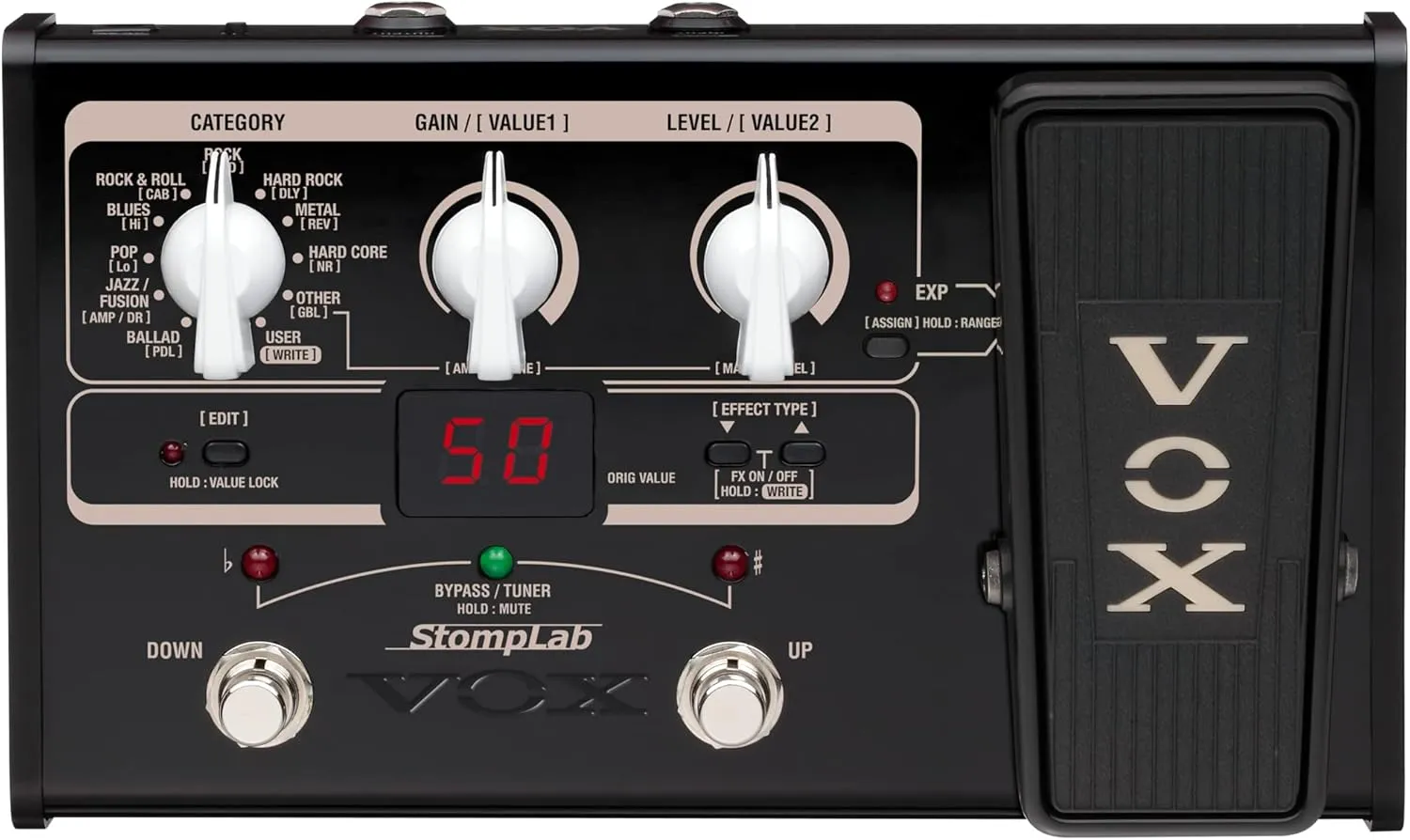 VOX STOMPLAB2G Modeling Guitar Multi-Effects Pedal