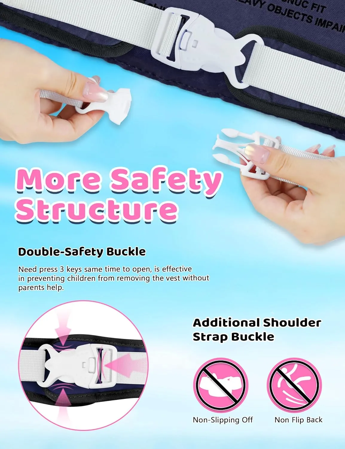 Vvinca Toddler Swim Vest for Kids 13-30lbs Boys Girls Puddle Kids Jumper Toddlers Pool Floaties Jacket with Adjustable Crotch Strap Sleeves Shoulder for 1 2 3 Years Old Baby Infant Learn to Swimming