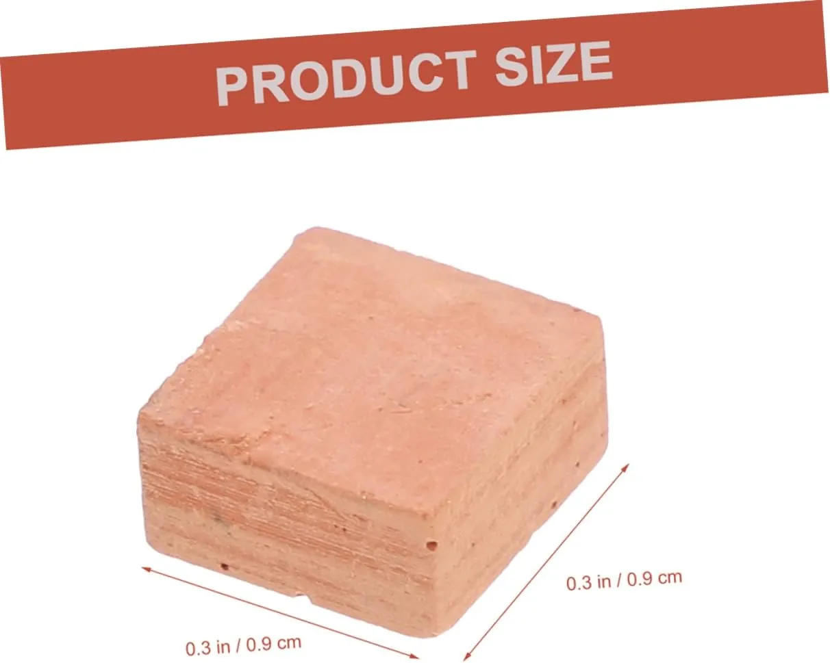 Wakauto 120pcs Miniature Bricks Square Faux Model Decors for Boys and Girls Landscaping Compact Pottery Building Blocks for Creative Architecture and Imaginative Projects