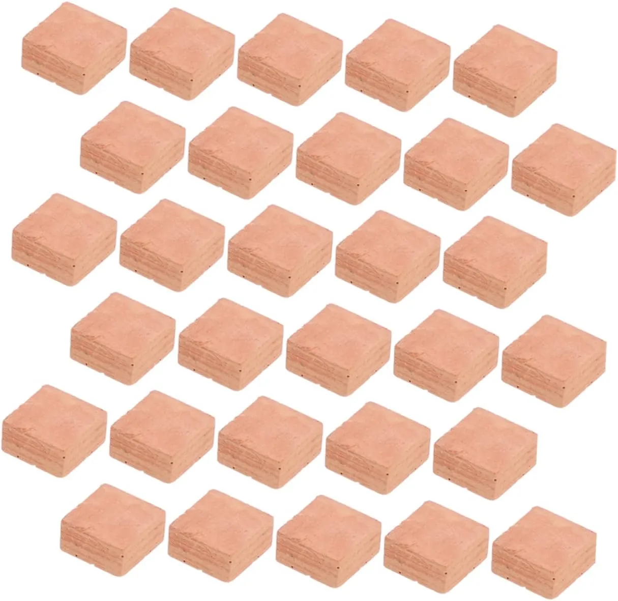 Wakauto 120pcs Miniature Bricks Square Faux Model Decors for Boys and Girls Landscaping Compact Pottery Building Blocks for Creative Architecture and Imaginative Projects