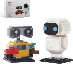 Wall-e and Eve Robots Building Blocks Set Compatible with Major Brands Size,Unique Minifigures Robots Model Toy,Creative Gift for Boys,Girls or Adult