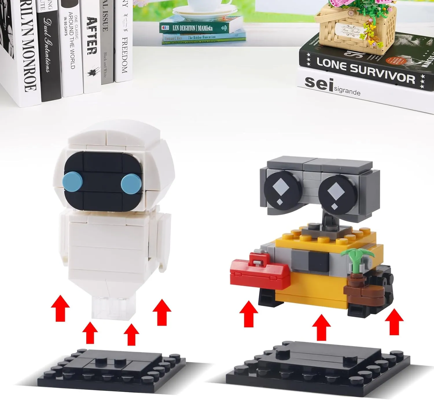 Wall-e and Eve Robots Building Blocks Set Compatible with Major Brands Size,Unique Minifigures Robots Model Toy,Creative Gift for Boys,Girls or Adult