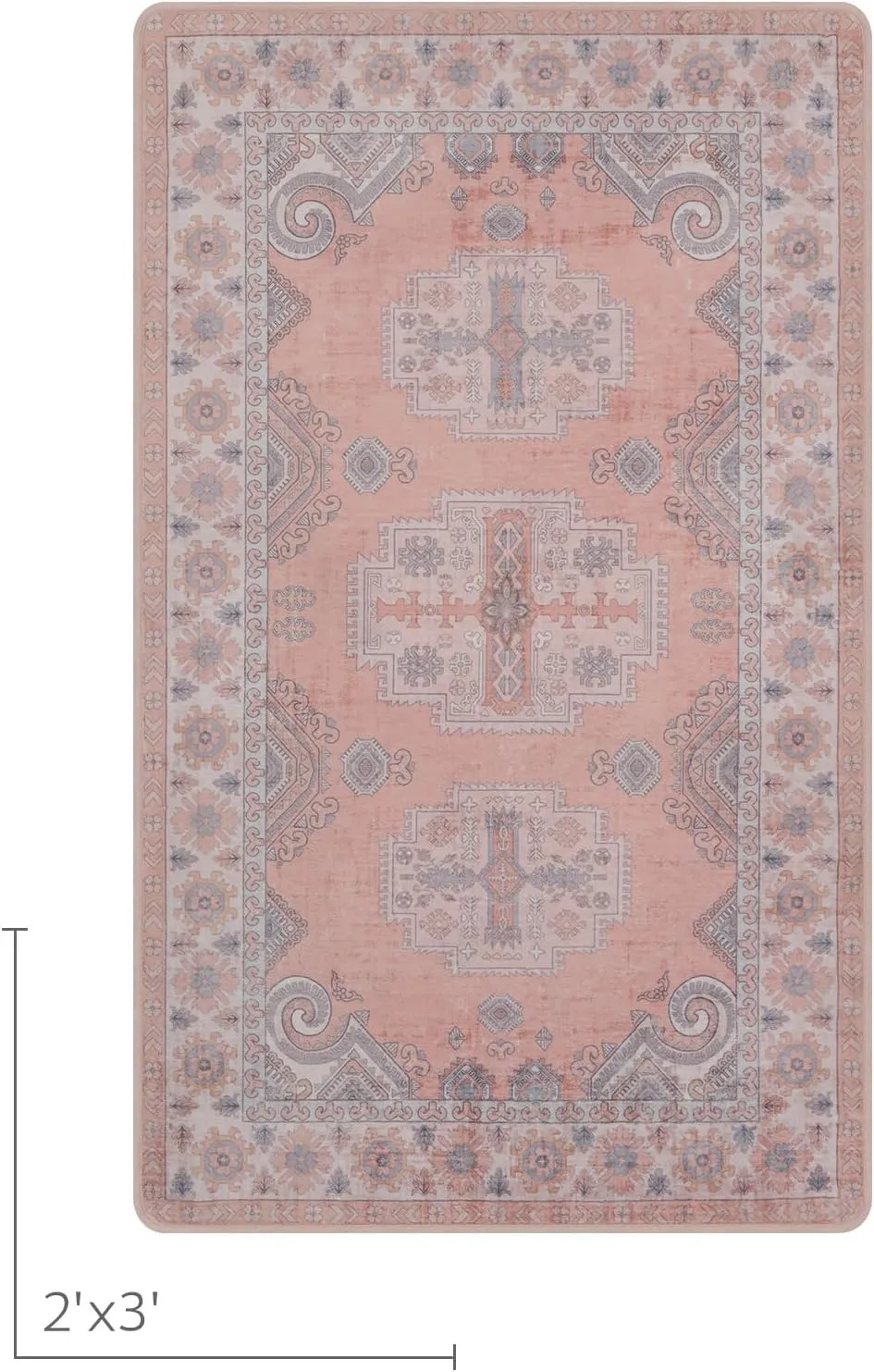 Washable Entryway Runner Area Rug : 2x3ft Stain Resistant Small Entry Rug Boho Doorway Throw Rug Non Slip Laundry Room Floor Carpet for Bedroom Bedside Kitchen Indoor Home Decor Doormat