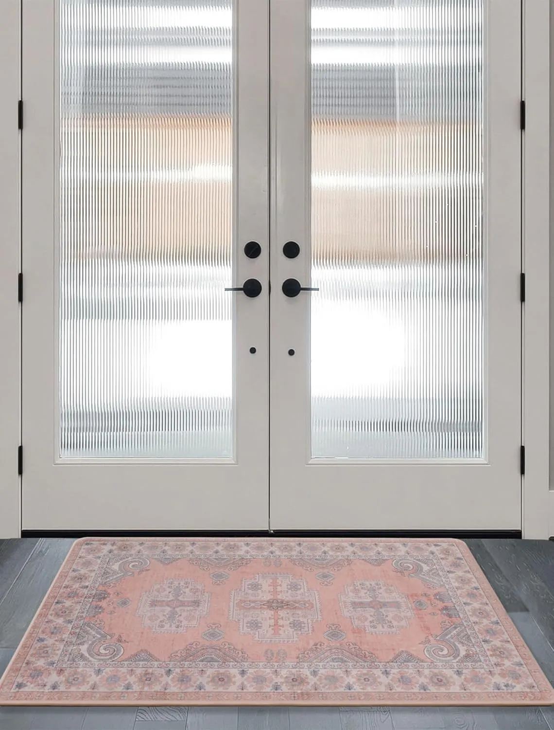 Washable Entryway Runner Area Rug : 2x3ft Stain Resistant Small Entry Rug Boho Doorway Throw Rug Non Slip Laundry Room Floor Carpet for Bedroom Bedside Kitchen Indoor Home Decor Doormat