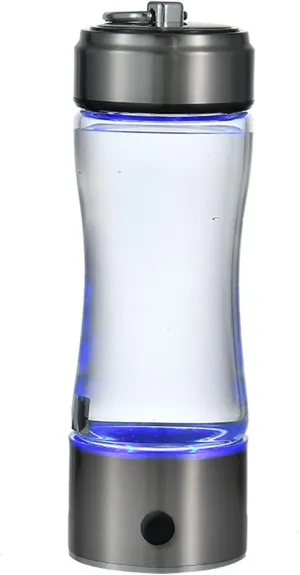 Water Purifiers, 420ML Hydrogen Rich Water Bottle Hydrogen Alkaline Water Generator Ionizer Energy Cup Portable USB Rechargeable 3 Mins Make Hydrogen Content Up to 800-1300 PPB Discharge Ozone and C