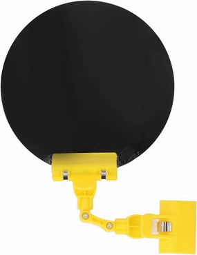 Welding Blackout Panel | Auto Darkening Blocking Plate for Argon Arc Welding | 18cm Round Flame Panel | Adjustable Clip - On Design for Eye Protection (Yellow)