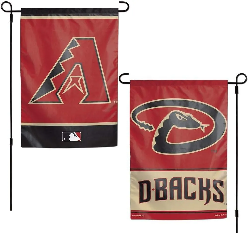 Wincraft MLB Arizona Diamondbacks Flag12x18 Garden Style 2 Sided Flag, Team Colors, One Size