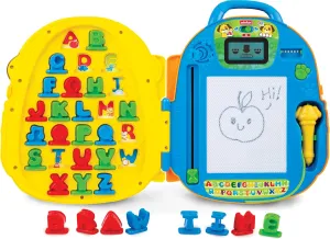 winfun Lil Learner Alphabet Backpack for Toddlers 3  Interactive Learning Backpack with 27 Tiles 26 Words 180  Phrases Letter Writing Features Fun Sounds & Melodies