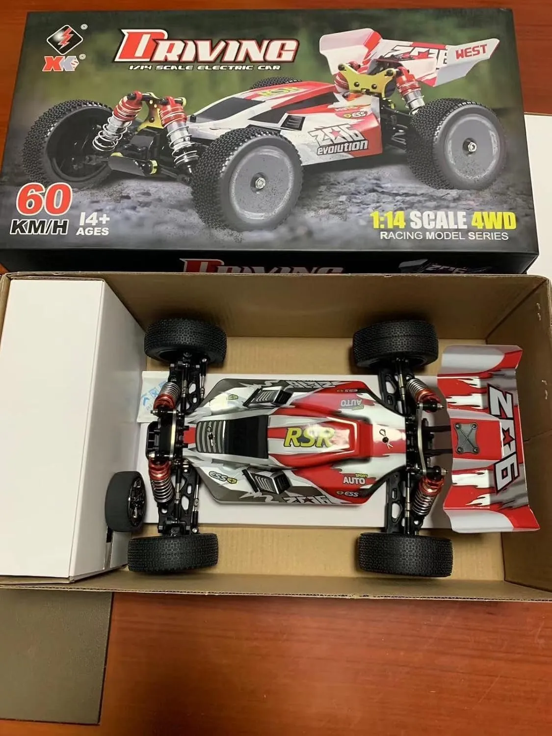 WLtoys 144001 1:14 60KM/H 2.4G RC Car 4WD Electric High Speed Off-Road Remote Control Racing Drift Toys Car 1/14 for Children (144001 2 * 1500)