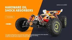 WLtoys High-Speed RC Car 144010 75KM/H 2.4G RC Car Brushless 4WD Electric High Speed Off-Road Remote Control Drift Toys for Children Racing (144010 1500 3000)