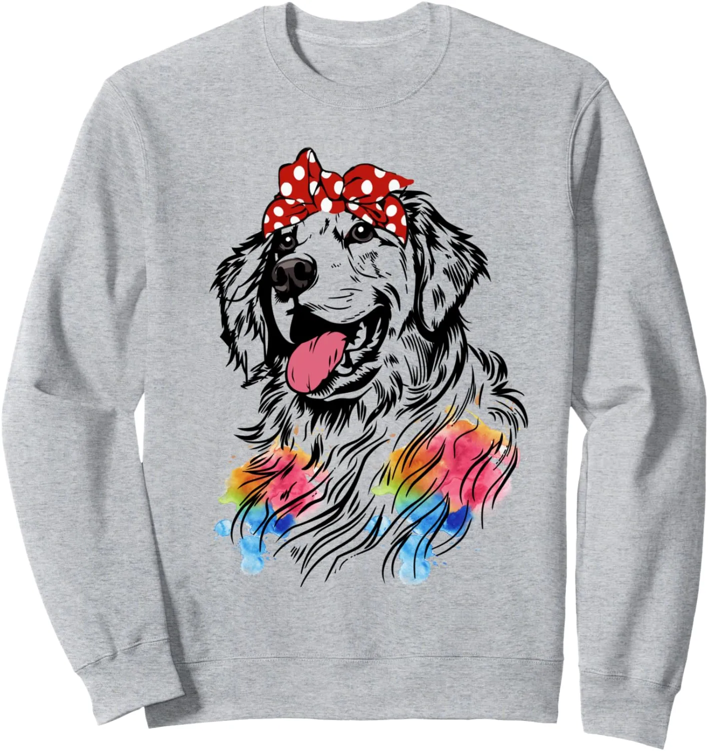 Womens Golden Retrievers Head bandana Dog Lovers Graphics Sweatshirt