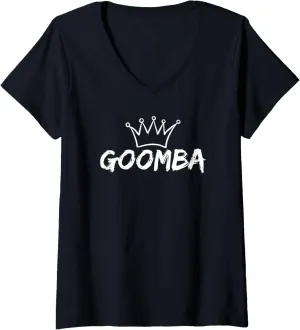 Womens Italian Goomba Shirt - Funny Italian Sayings - Guido Slang V-Neck T-Shirt