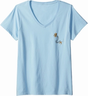 Womens Disney Pixar Toy Story Cute Slinky Dog Small Faux Pocket V-Neck T-Shirt