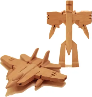 WooBot - Wooden Robot Transforms into a Fighter Jet