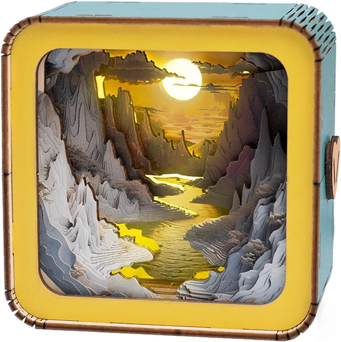 WOODBESTS 3D Puzzle Nightlight (Sunset) 3D Wooden Puzzles for Adults DIY Crafts for Adults Halloween/Christmas Decorations/Gifts for Family and Friends