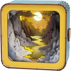 WOODBESTS 3D Puzzle Nightlight (Sunset) 3D Wooden Puzzles for Adults DIY Crafts for Adults Halloween/Christmas Decorations/Gifts for Family and Friends