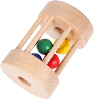 Wooden Drum Musical Instrument Early Educational for Safe Natural for Brain Development and Fun Playtime