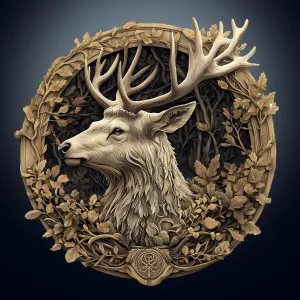 Wooden Puzzles for Adults, Deer Wooden Jigsaw Puzzles Unique Shape Advanced Wood Puzzle Adult, 3D Vision Effect Flat Puzzle Fathers Birthday Family Game (13.4 * 13.2in 295pcs)