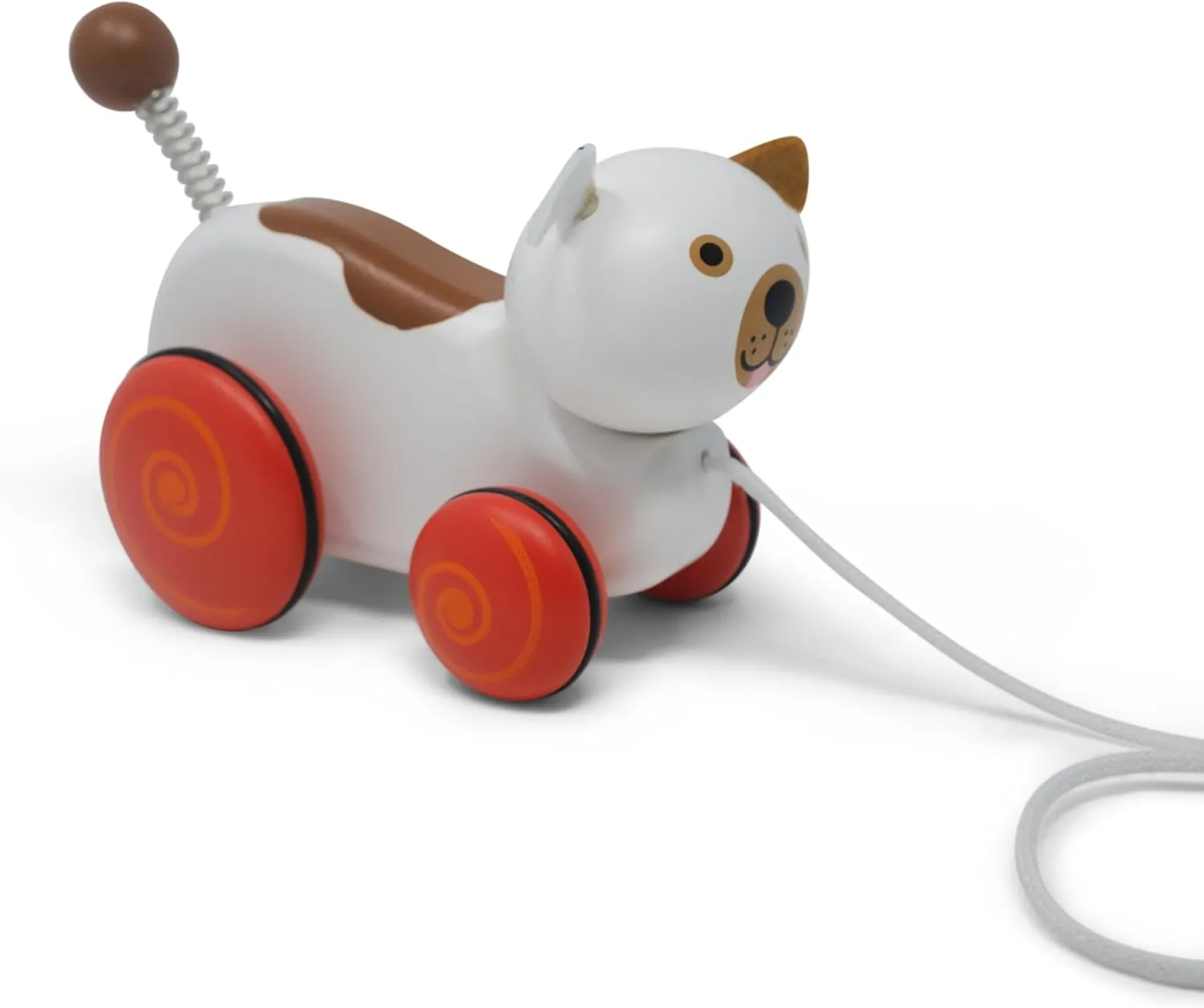 Wooden Walk-Along Dog Pull Toy by Jack Rabbit Creations – Boosts Fine Motor Skills, Balance and Coordination – Early Learning – Classic Eco-Friendly Montessori Walking Toys for Toddlers 18 Months 