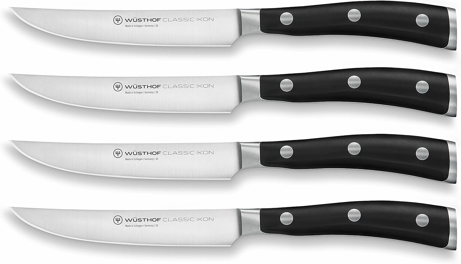 WÜSTHOF Classic IKON 4-Piece Knife Block Set, Black