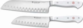 Wüsthof Classic White 2-Piece Santoku Set