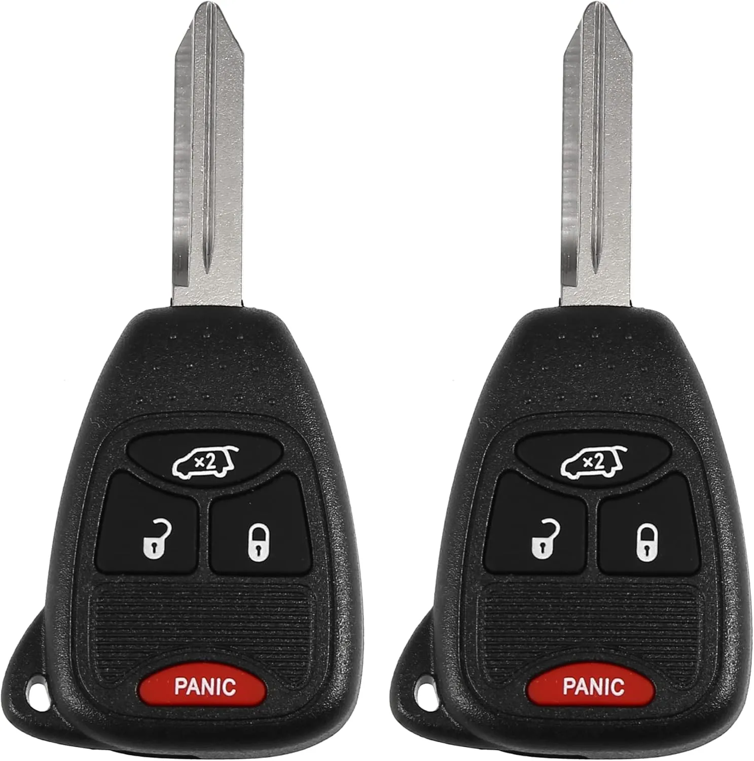 X AUTOHAUX 2pcs OHT692427AA 315MHz Replacement Keyless Entry Remote Car Key Fob for Dodge Avenger 2008-2013 for Jeep Liberty 2008-2012 for Chrysler PT Cruiser 2006-2010 4 Button with Door Key