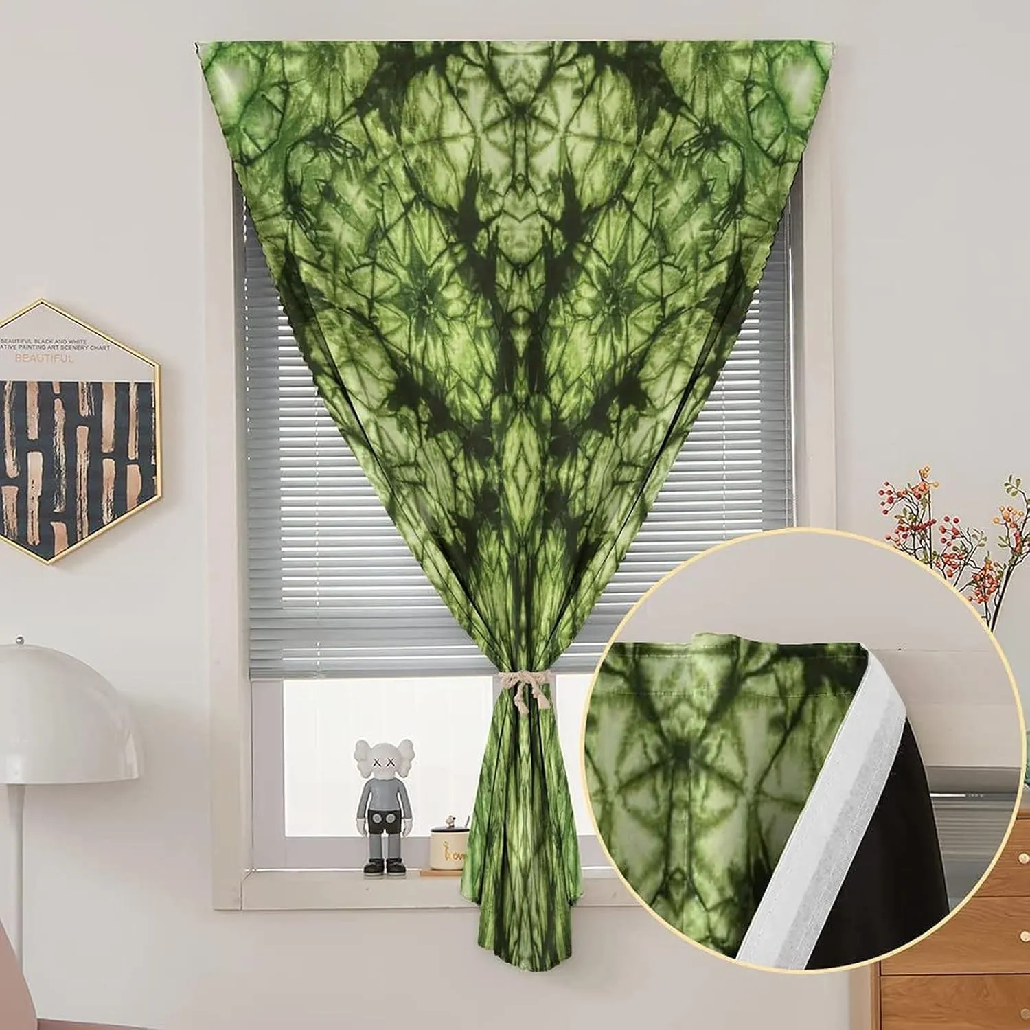 XISUNYA Adjustable Blackout Shades, Tie Dye Portable Blackout Curtain, Weird Abstract Original Print Living Room Bedroom Window Drapes,59W x72L Inches, for Bathroom Living Room Bedroom
