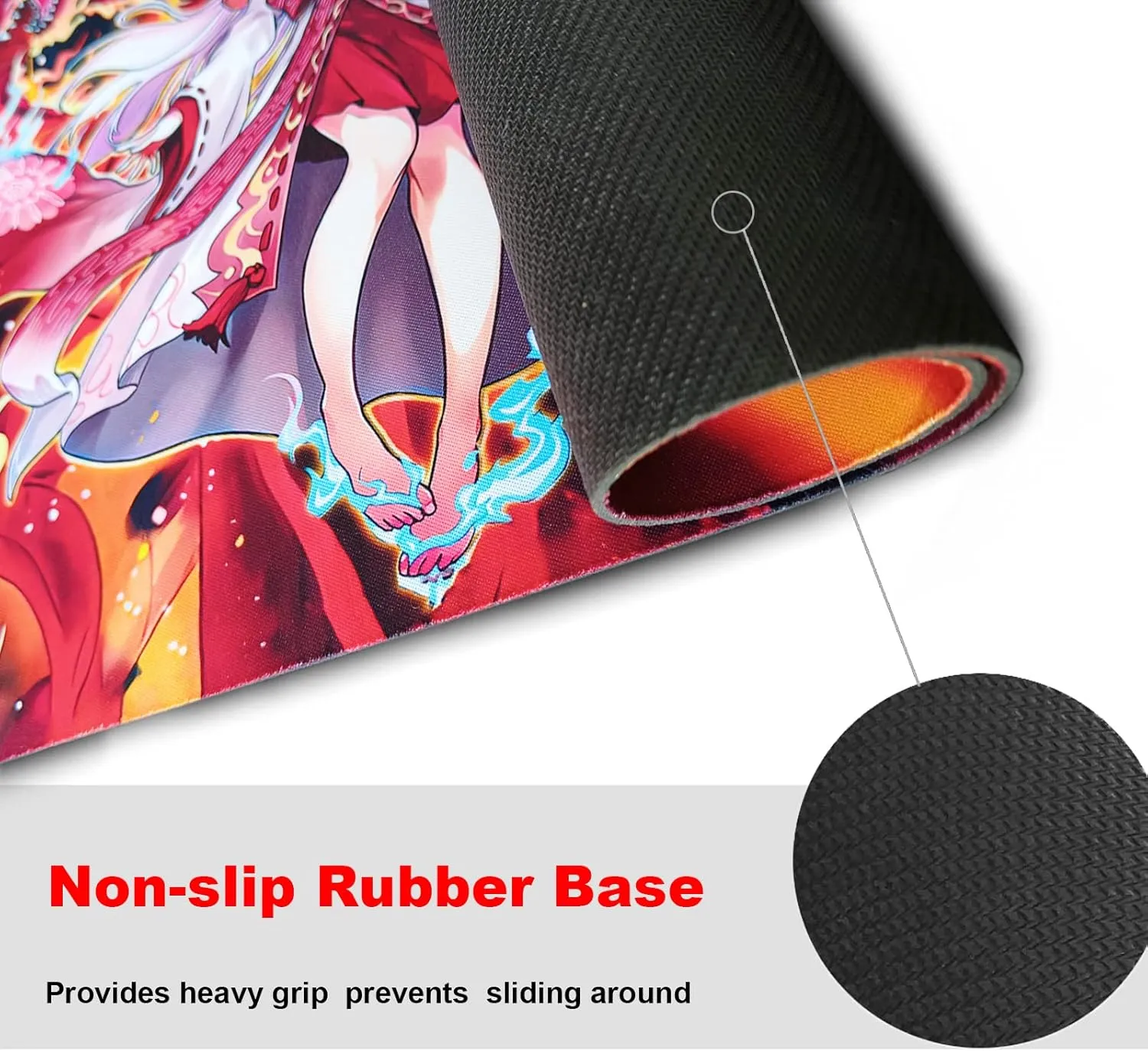 Ygo Playmat - Card Rubber Mat Duel Mat Gaming Competition Pad - Card Binder Deck - 23.6x13.7in (No Zones)