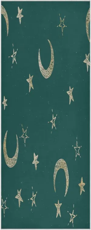 Yoga Towel Christmas Pattern Hot Yoga Mat Towel with Grip Dots Sweat Absorbent Non-Slip for Hot Yoga, 24" x72",Soft Yoga Blankets with Travel Bag,Pilates and Workout