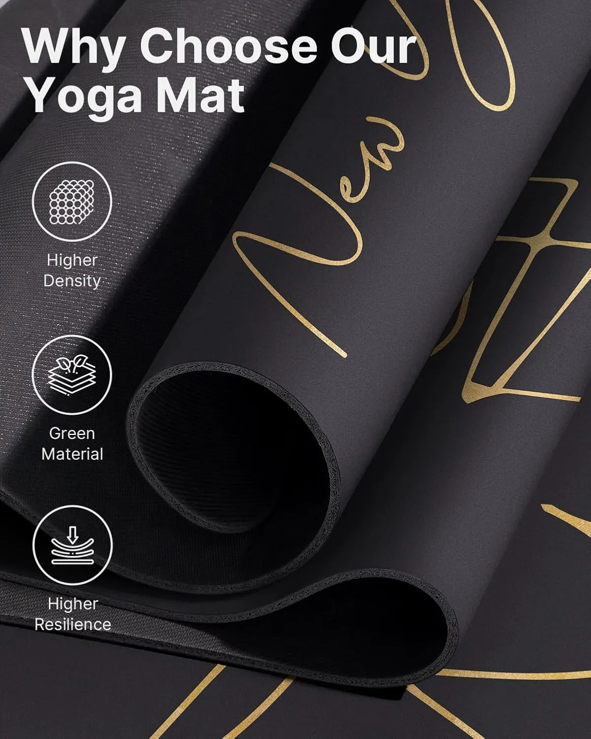 YOTTOY City Landmark Yoga Mat,72"x26"x6mm Hot Yoga Mat with coconut Anti-Tear Design and Friendly Natural Rubber Yoga Mat with Strap and Bag
