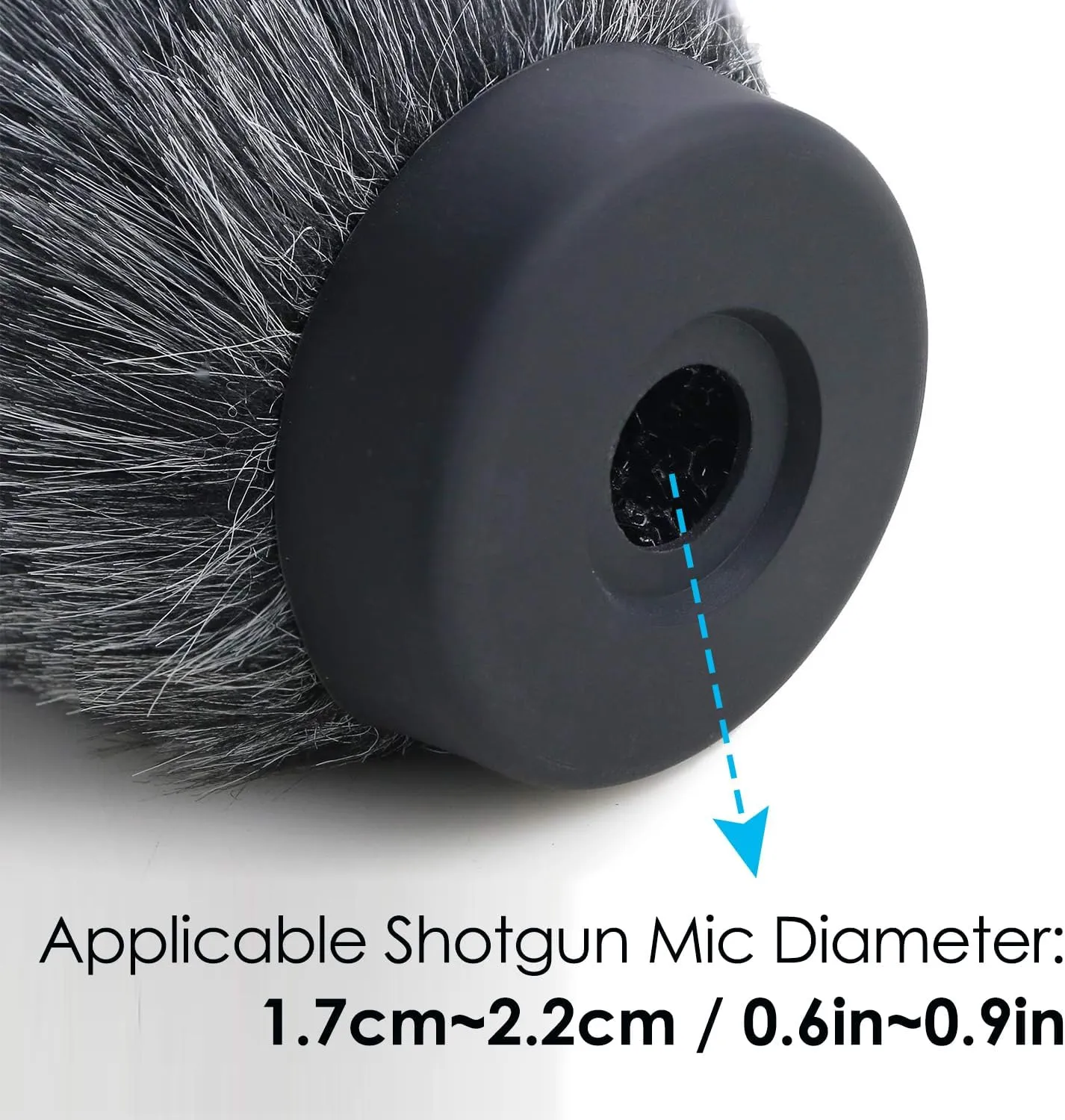 YOUSHARES NTG3 Microphone Windscreen - Deadcat/Windmuff for Rode NTG-3, Sennheiser MKH416 Shotgun Mic, Wind Shield Up to 7.1" Long