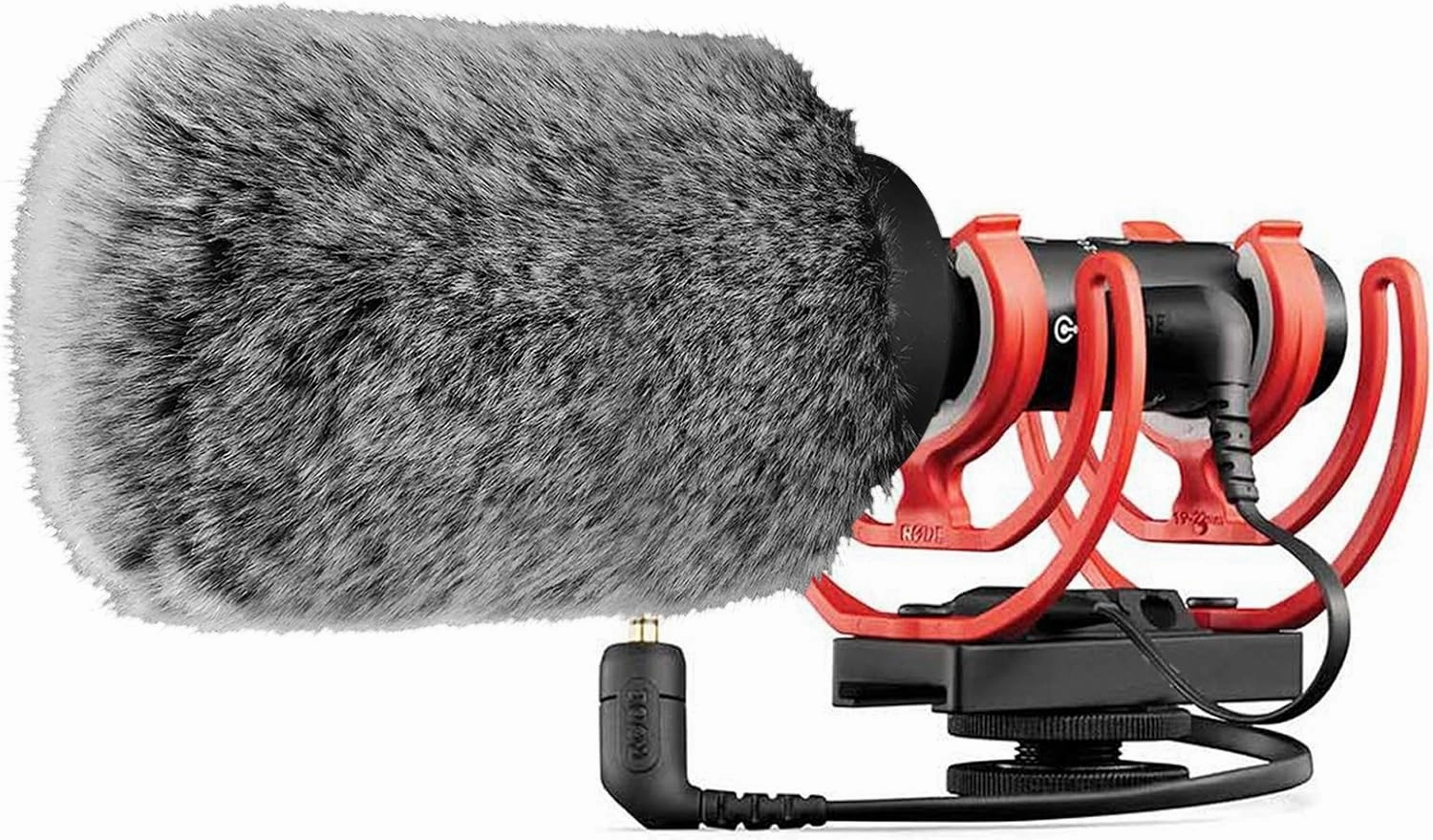 YOUSHARES NTG Furry Microphone Wind Shield - Windscreen/Windmuff for Rode VideoMic NTG and Microphones with Maximum Slot Length of 100mm (3.9") and Diameter of 18-24mm (Black White)