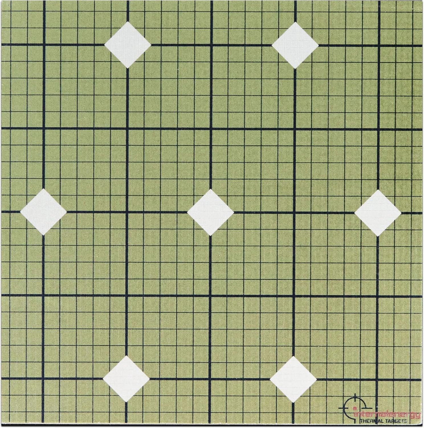 Zeroing Thermal Targets with Diamonds - 5 Pack - Passive Range Targets for Shooting Rifle - No Tilting Required - Extra-Bright Thermal Squares for Outdoor Range