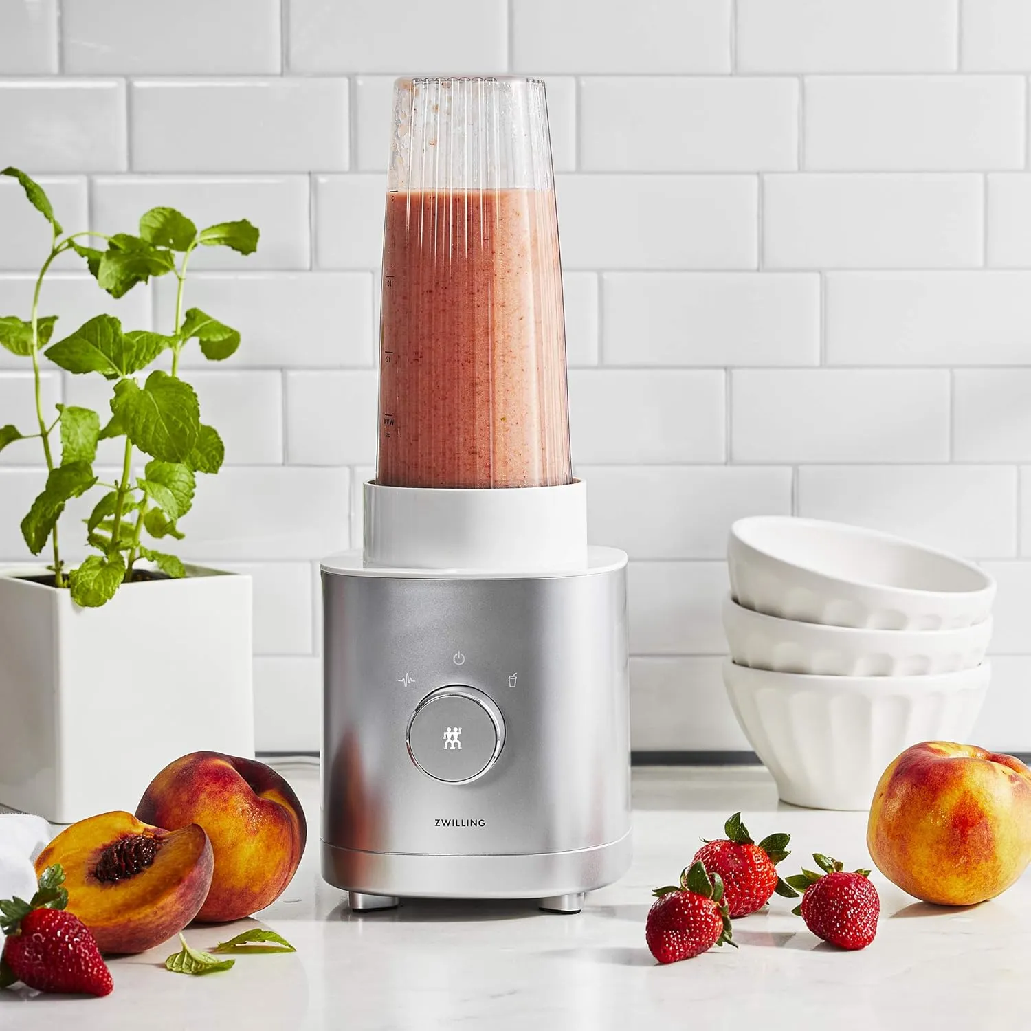 ZWILLING Enfinigy 20-oz. Personal Smoothie Blender with App, Innovative German Engineering, Household Appliance, Silver